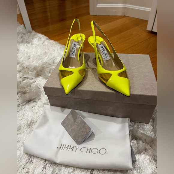 Brand New Jimmy Choo Ginnie 65 Slingback Pointed Toe Pumps - Picture 7 of 12